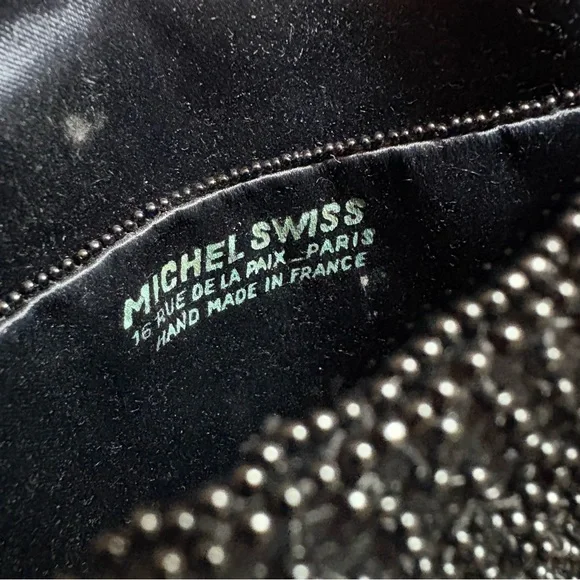 Vintage Michel Swiss Handmade in Paris France 🇫🇷 Beaded Clutch 1940s - Picture 5 of 8